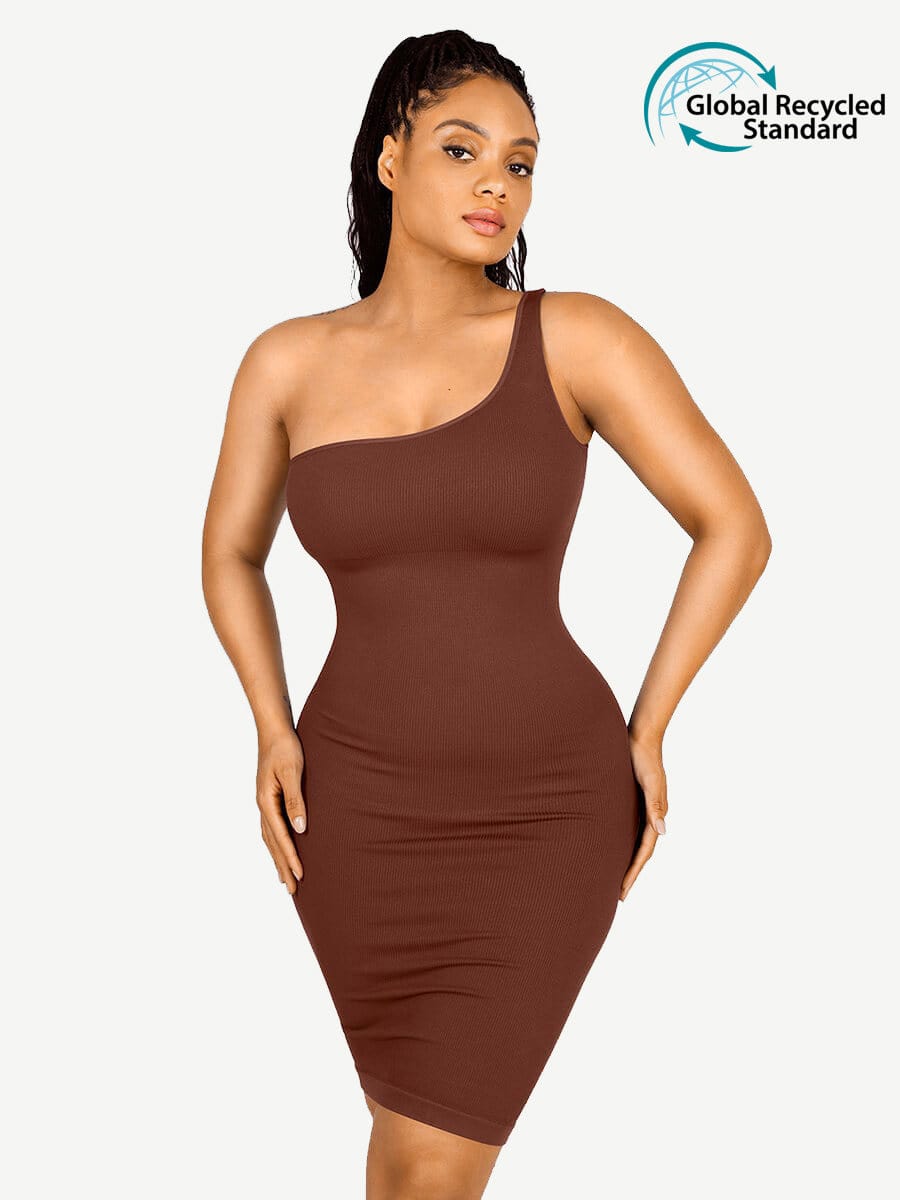 ONE SHOULDER SHAPEWEAR DRESS